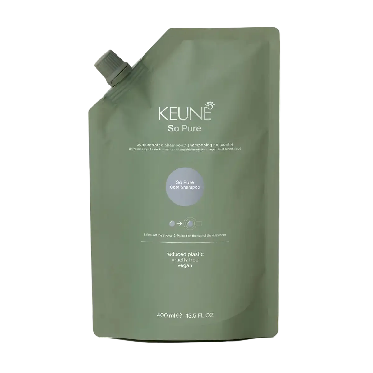 Šampūns dzeltenā toņa neitralizēšanai Keune So Pure Cool Shampoo 400ml