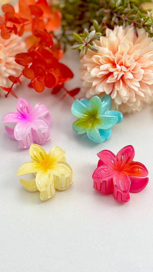 Mini flower hair clips 