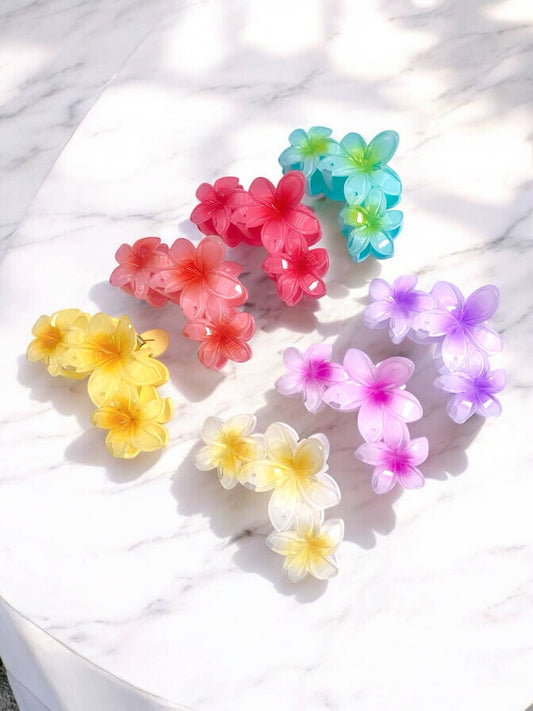 Flower-shaped hair clip - colorful 